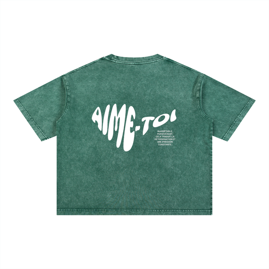 Mineral Wash Aime toi Cotton T-Shirt