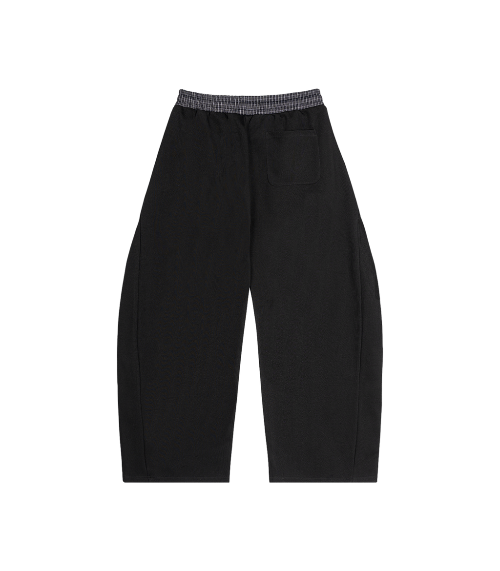 Plaid Waistband Barrel Sweatpants