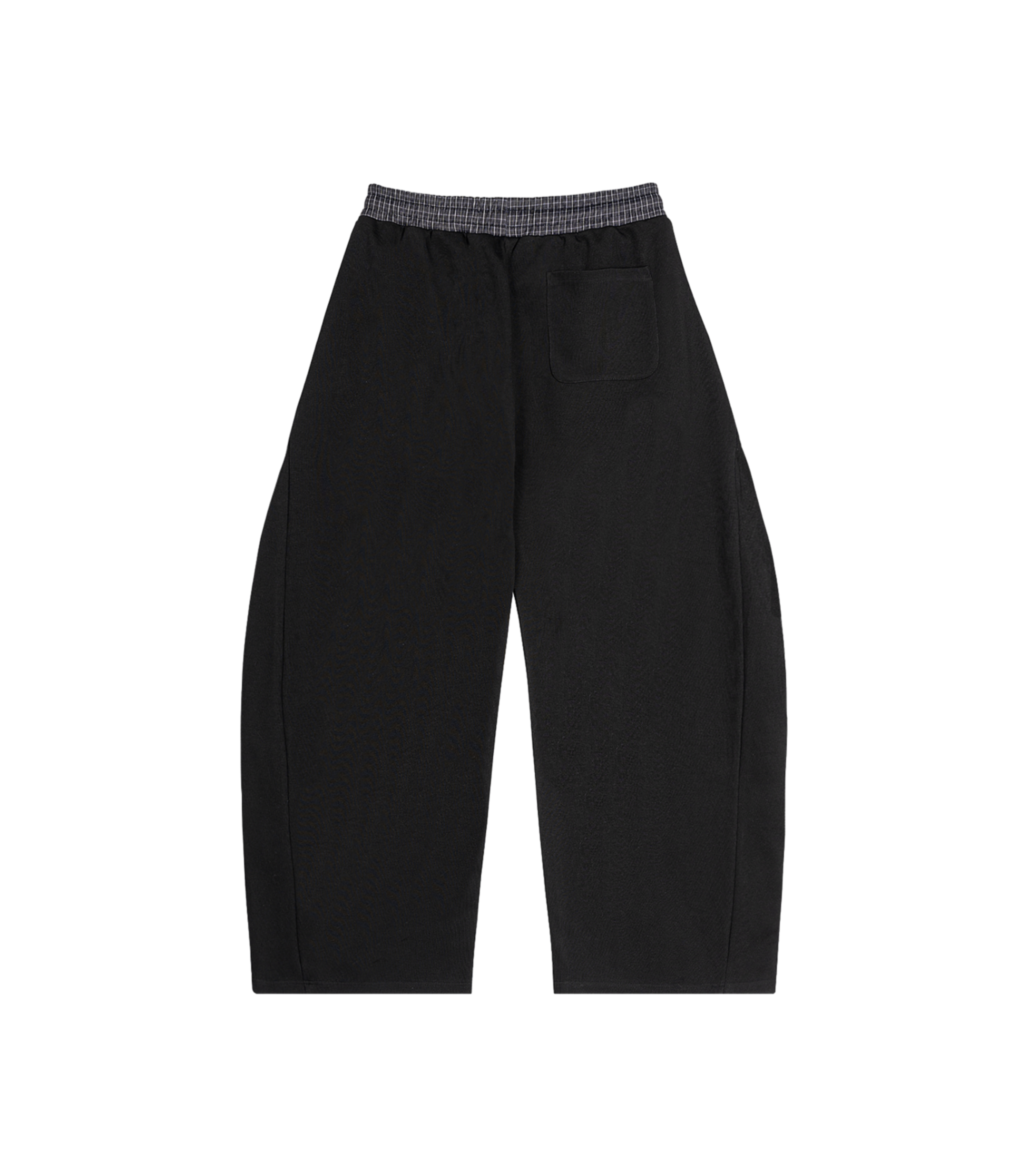 Plaid Waistband Barrel Sweatpants