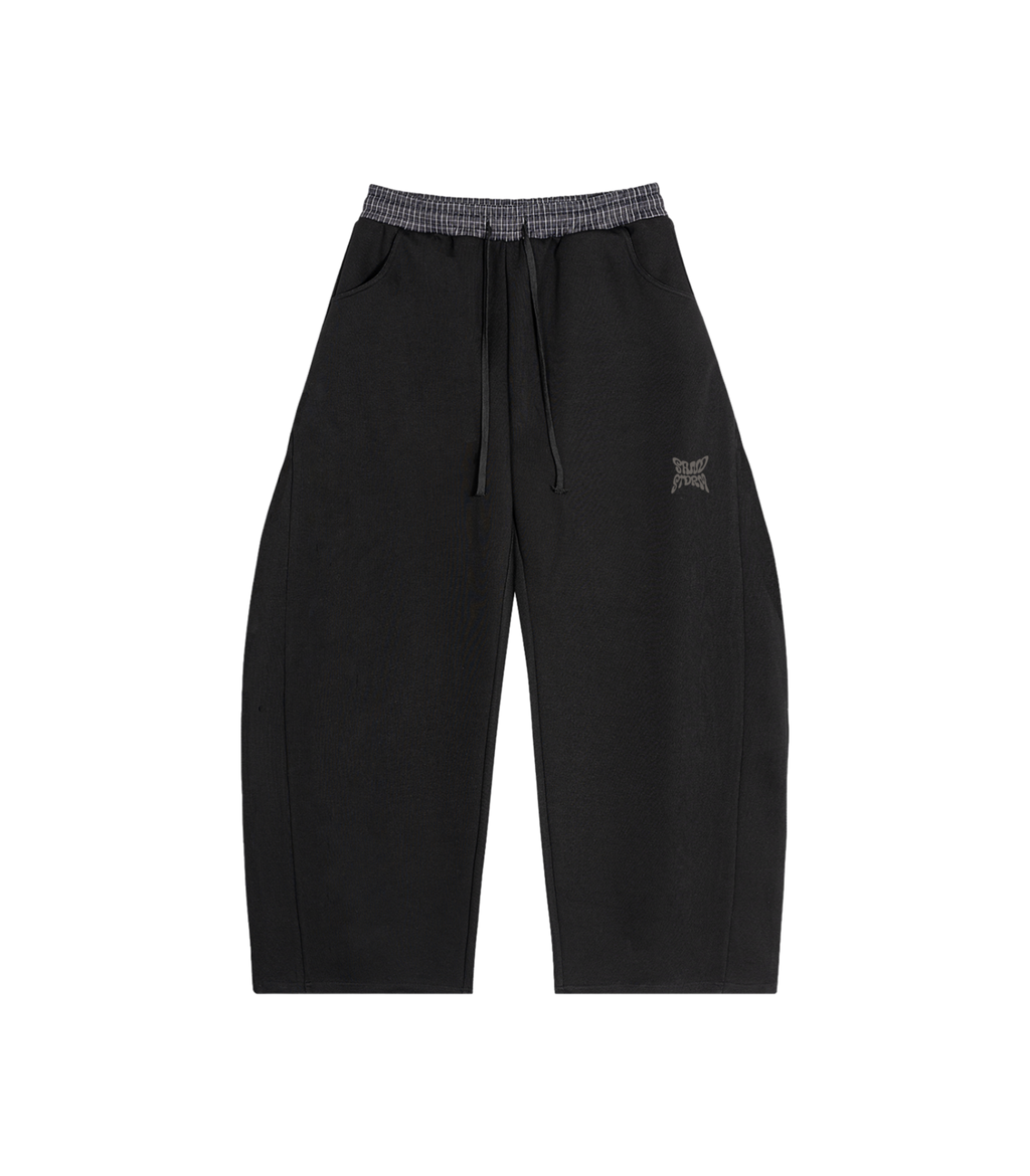 Plaid Waistband Barrel Sweatpants