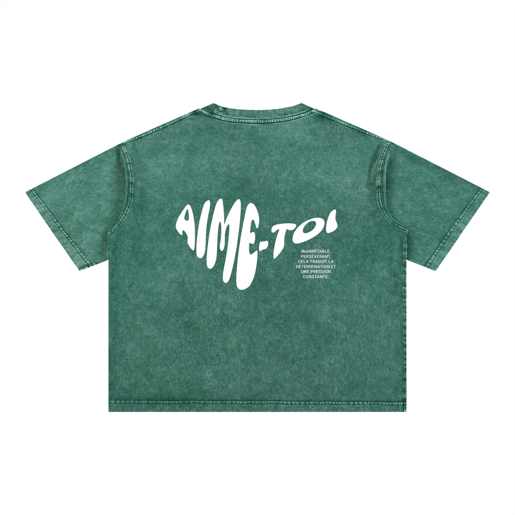 Mineral Wash Aime toi Cotton T-Shirt